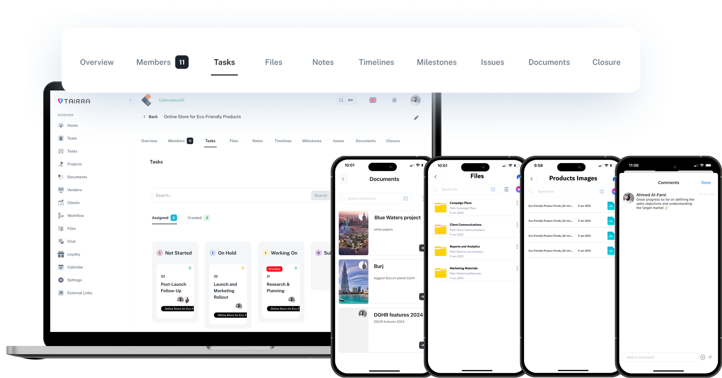 Tairra's Hierarchical Organization Structure Interface